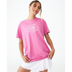 Cotton On Body Women's Active Organic T-shirt Pink Size L 3471